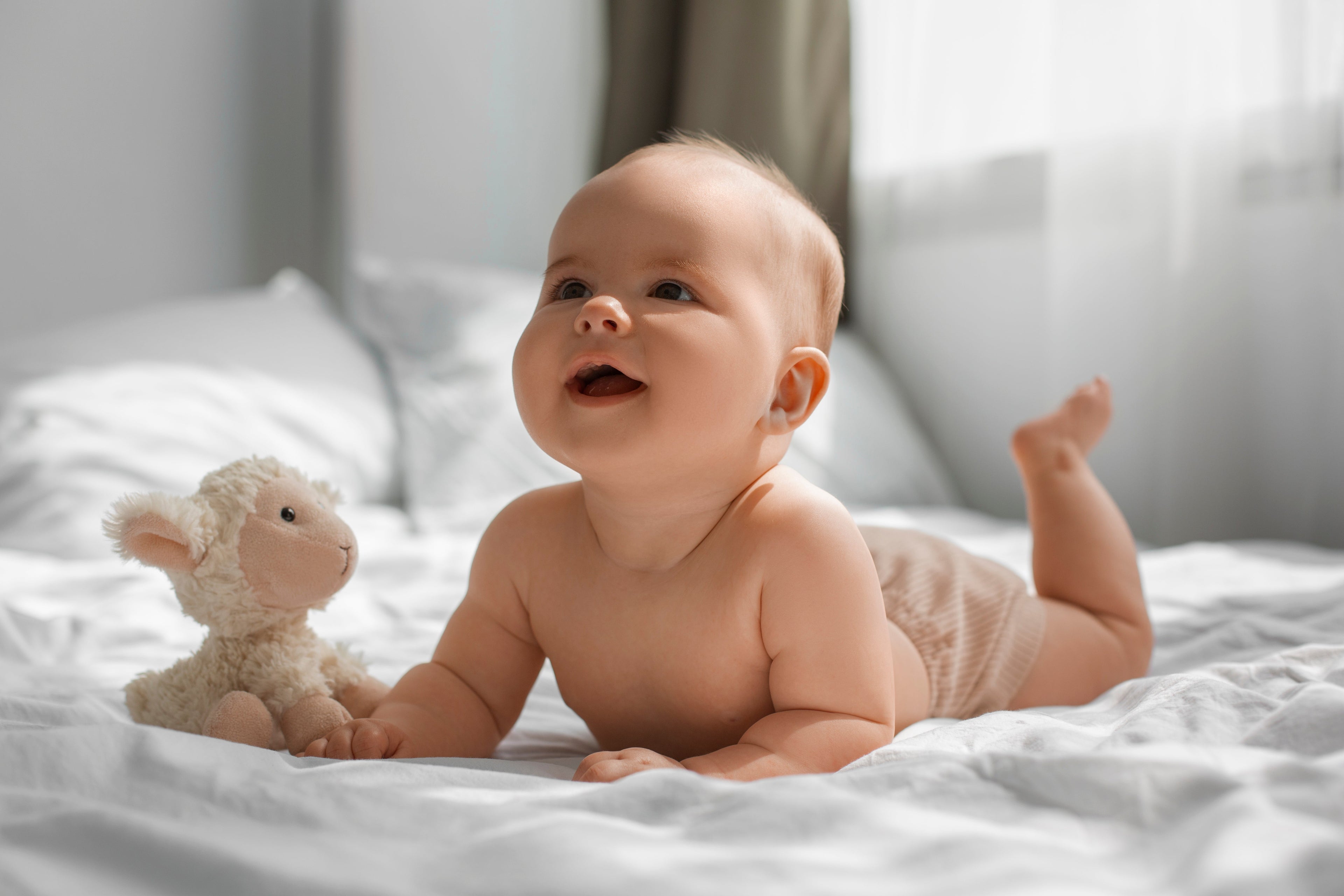 Happy healthy baby